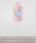 Bluey Pink Confetti Balloon Bouquet, 10 Balloons, Full Image
