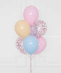 Bluey Pink Confetti Balloon Bouquet, 7 Balloons, close-up image