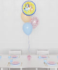 Bluey Pink Confetti Foil Balloon Bouquet, 4 Balloons from Balloon Expert