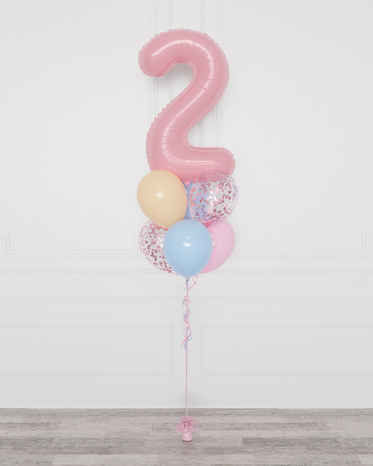 Bluey Pink Number Confetti Balloon Bouquet - Balloon Expert