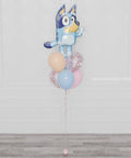 Bluey Supershape Confetti Balloon Bouquet - Pink