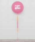 Blush and Pink Jumbo Balloon with Tassels, sold by Balloon Expert