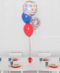 Bonne Retraite Rainbow Foil Confetti Balloon Bouquet, 4 Balloons, sold by Balloon Expert