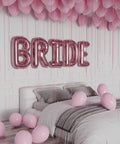 Bride Surprise Balloon Room Setup in Pink