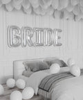 Bride Surprise Balloon Room Setup in White