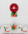 Christmas Orbz Balloon Centerpiece made by Balloon Expert