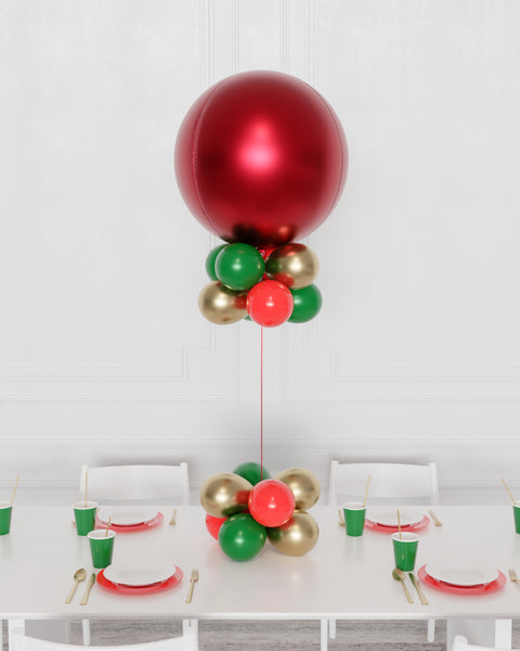 Christmas Orbz Balloon Centerpiece with no logo