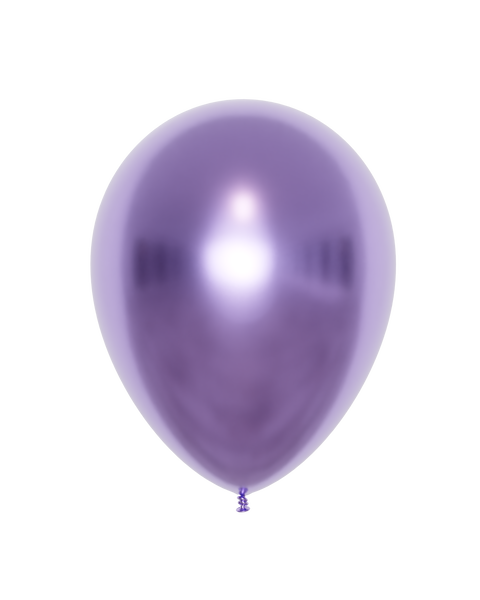 12" Metallic Purple Latex Balloon, helium inflated