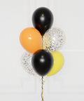 Construction Confetti Balloon Bouquet, 7 Balloons, Helium Inflated, Close-up image