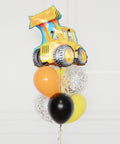 Construction, Supershape Confetti Balloon Bouquet, Close up image