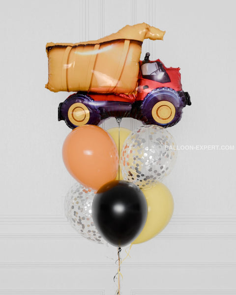 Construction Supershape Confetti Balloon Bouquet Bouquets