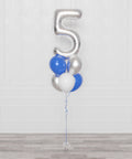 Custom Number Balloon Bouquet, 7 Balloons, helium-inflated