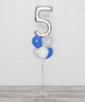 Custom Number Confetti Balloon Bouquet, helium inflated, choose your balloon colours