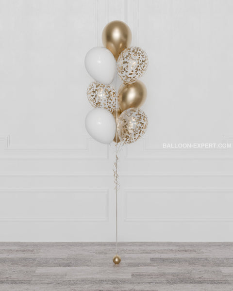 Customize Confetti Balloon Bouquet, 8 Balloons, choose your colors