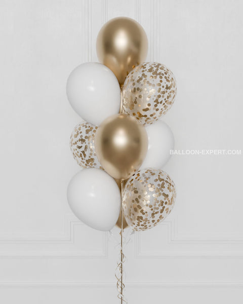 Customize Confetti Foil Balloon Bouquet - 10 Balloons Bouquets