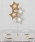 Customize Foil Stars Balloon Bouquet, 4 Balloons, helium inflated
