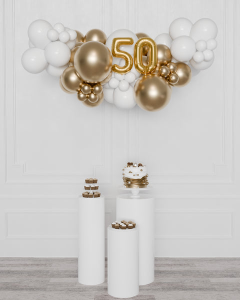 Customize Number Balloon Garland, 6 ft, air inflated