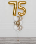 Customize Number Confetti Balloon Bouquet, 11 Balloons, helium inflated