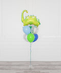 Dinosaur, Supershape Confetti Balloon Bouquet, 7 balloons, full image