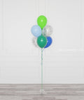 Dinosaur Confetti Balloon Bouquet, 7 Balloons, Helium Inflated, Full Image