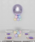 Easter Orbz Balloon Centerpiece, Pastel Rainbow, Table decor, with a personalized message