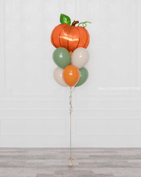 Fall Pumpkin Balloon Bouquet, 7 Balloons, Helium Inflated