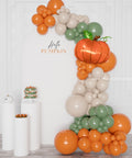 Fall Pumpkin Balloon Garland, 12ft, inflated with air, sold by Balloon Expert