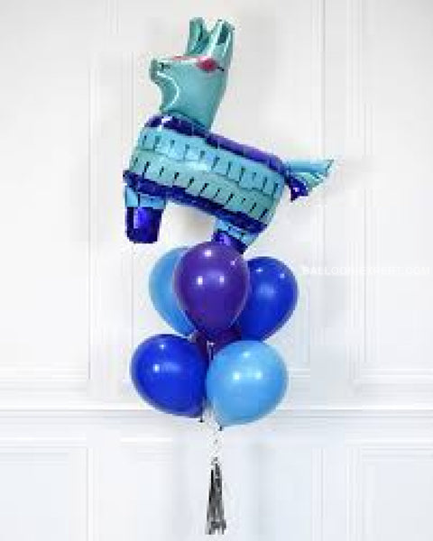 Fortnite Balloon Bouquet - Blue And Purple Kids Birthday