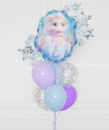Frozen Supershape Confetti Balloon Bouquet Close Up Image from Balloon Expert