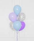 Frozen Confetti Balloon Bouquet, 7 Balloons, helium inflated