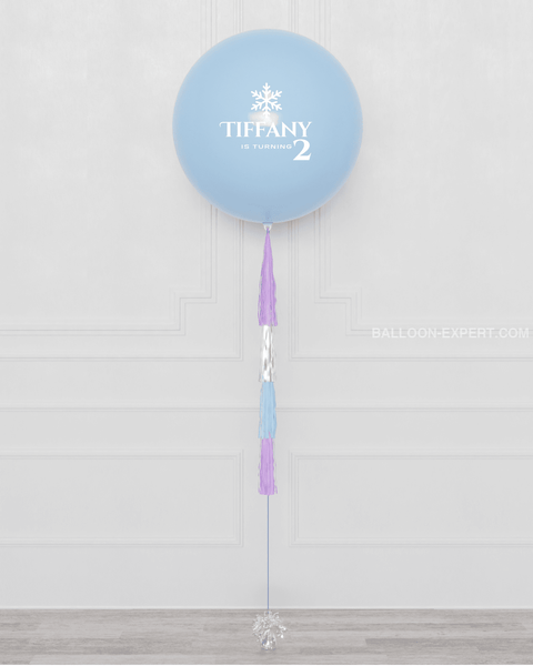 Frozen Jumbo Balloon with Tassels, sold by Balloon Expert