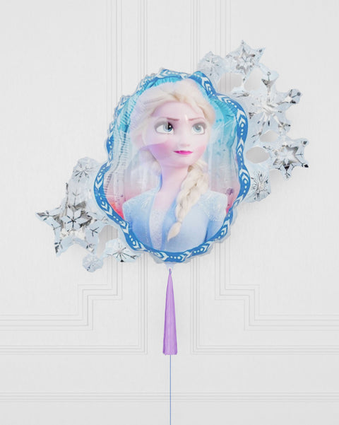 Frozen Supershape Balloon with Tassel, Helium-Inflated