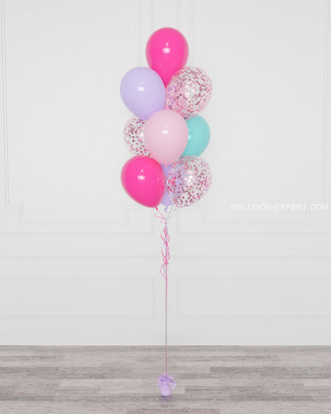 Gabby's Dollhouse Confetti Balloon Bouquet, 10 Balloons, Full Image