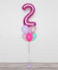 Gabby's Dollhouse Number Confetti Balloon Bouquet, 7 Balloons, full image, from Balloon Expert