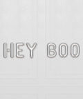 Halloween - "Hey Boo" Small Foil Letter Balloons, air-inflated, closeup image