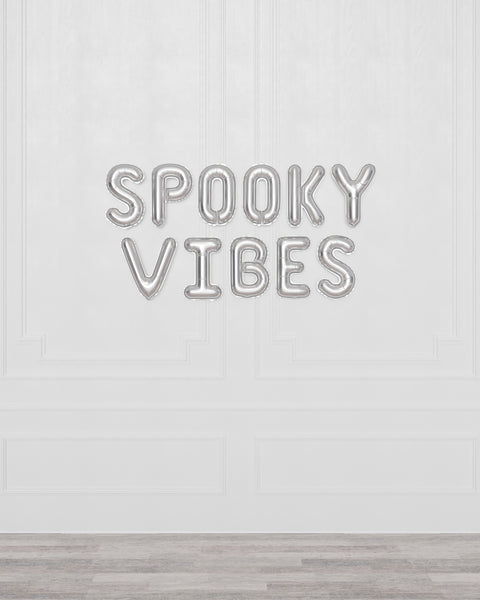 Halloween - "Spooky Vibes" Small Foil Letter Balloons, air-inflated