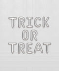 Halloween - "Trick or Treat" Small Foil Letter Balloons, close up image