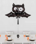 Halloween Bat Supershape Balloon with Tassel, inflated with helium