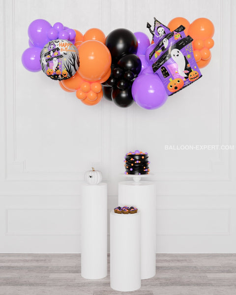 Halloween House Balloon Garland, 6ft, air-inflated
