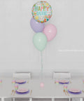 Happy Easter Foil Balloon Bouquet, 4 Balloons, Helium Inflated