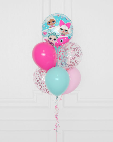 LOL Surprise - Bouquet de Ballons Confettis Mylar - 7 ballons