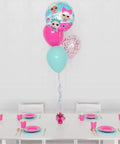 LOL Surprise Confetti Foil Balloon Bouquet, 4 Balloons from Balloon Expert