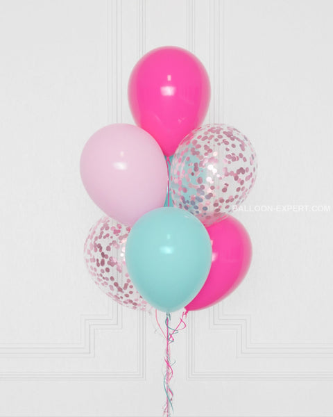 Lol Surprise Confetti Balloon Bouquet, 7 Balloons, close-up image