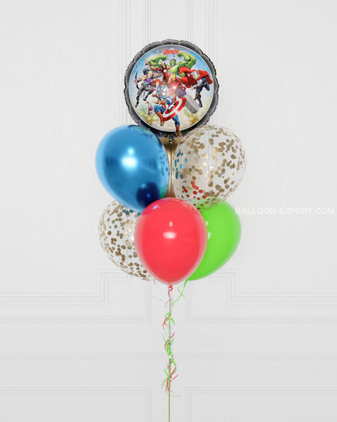Marvels Avengers - Foil Confetti Balloon Bouquet 7 Balloons