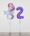 Mermaid Supershape Confetti Balloon Bouquet and Number Balloon from Balloon Expert