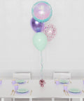Mermaid Confetti Foil Balloon Bouquet, 4 Balloons, from Balloon Expert