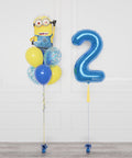 Minions Supershape Confetti Balloon Bouquet and Number Balloon
