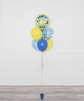 Minions Foil Confetti Balloon Bouquet, 7 balloons, full image, Balloon Expert