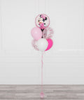 Minnie Mouse Foil Confetti Balloon Bouquet, 7 balloons, full image, Balloon Expert