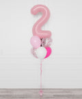 Minnie Mouse Number Confetti Balloon Bouquet, 7 Balloons, full image, sold by Balloon Expert